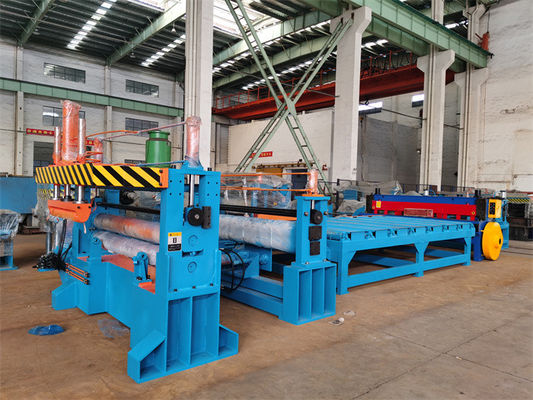 Decoiler Coil Baja Pengukur Sedang Dipotong Memanjang Mesin Servo 1-6mm