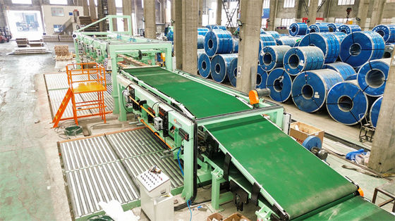 6Hi Leveler Rotary Shear Fly Shear Cut To Length Line SUS Baja tahan karat 0.2 - 2 X 850