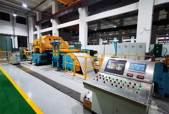 Uncoiling Leveling Laser Cutting Blanking Line Untuk Lembar Aluminium Baja Tensile Tinggi