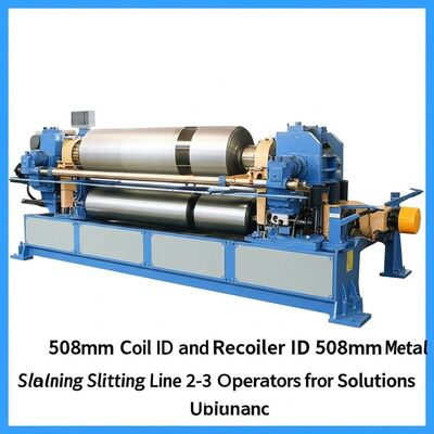 508mm Coil ID dan Recoiler ID 508mm Metal Slitting Line 2-3 Operator untuk Solusi Slitting