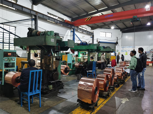 Tembaga Perunggu Strip Hot Cold Rolling Mills Ketebalan Dari 20mm Sampai 0,1mm