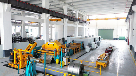 Uncoiling Leveling Laser Cutting Blanking Line Untuk Lembar Aluminium Baja Tensile Tinggi